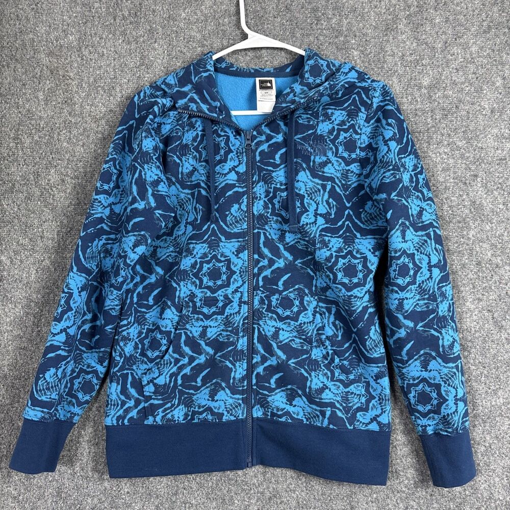 The North Face Womens Jacket M Blue Hoodie full Zip Casual Outdoors Active